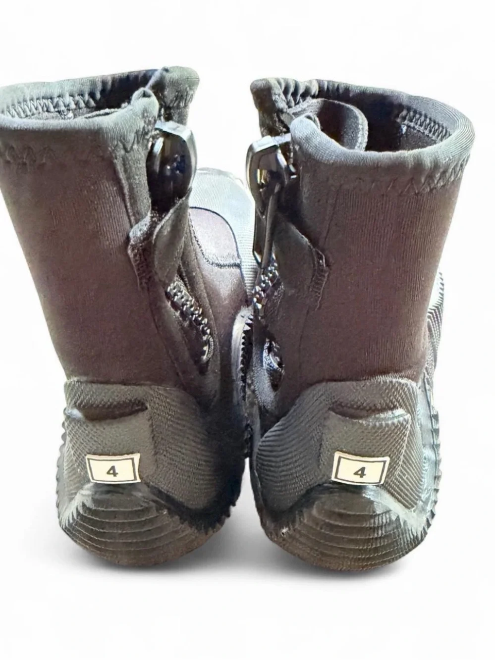 Men's Black Neoprene Swim Boots with Side Zipper 5mm